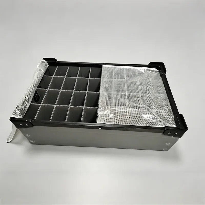 Caja de rotación de láminas huecas de cortina a prueba de polvo